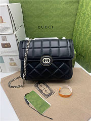 Gucci - Deco Mini Quilted-Leather Cross-Body Bag - Womens - Black  - 1