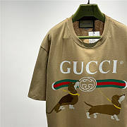 Gucci Men's Natural Logo Dog Print T-shirt  - 4