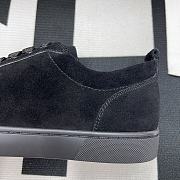 Christian Louboutin Men's Black Louis Junior Suede Sneakers  - 3