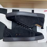 Christian Louboutin Men's Black Louis Junior Suede Sneakers  - 2