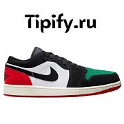 Air Jordan 1 Low Quai 54 White Black Scenery Green University Red FQ6703-100 - 1