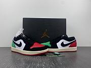 Air Jordan 1 Low Quai 54 White Black Scenery Green University Red FQ6703-100 - 5