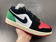 Air Jordan 1 Low Quai 54 White Black Scenery Green University Red FQ6703-100 - 2