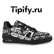 Louis Vuitton Trainer Comic Motifs Black White 1AB9WY - 1