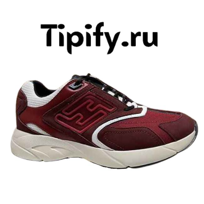 Fendi Faster Trainers Burgundy nubuck leather low-tops 7E1555AKX6F1ICI - 1