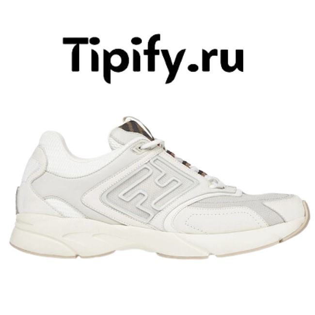 Fendi Faster Trainers White nubuck leather low-tops 7E1555AKX6F1ICF - 1
