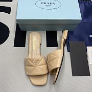 PRADA Quilted nappa leather sabots Nude - 1