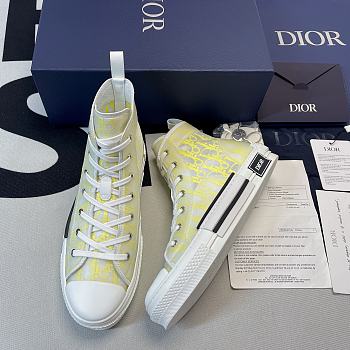 Dior B23 High Top White Yellow Oblique  3SH118YNT H160