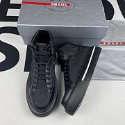 Prada Prada Macro Re-Nylon And Brushed Leather High-Top Sneakers Black  5746BLUZD - 1