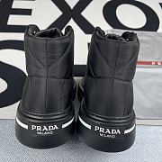 Prada Prada Macro Re-Nylon And Brushed Leather High-Top Sneakers Black  5746BLUZD - 6