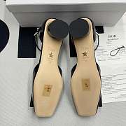 Christian Dior Square Toe Street Style Plain Leather Block Heels - 3