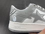 A Bathing Ape Bape Sta Patent Leather White Grey (2023)  1I70-291-021/1I70-191-022 - 5