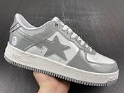 A Bathing Ape Bape Sta Patent Leather White Grey (2023)  1I70-291-021/1I70-191-022 - 6