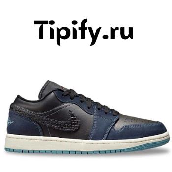 Air Jordan 1 Low Navy Black Snakeskin FJ5478-010 (2023)