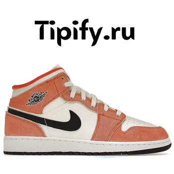 Air Jordan 1 Mid SE Orange Suede (GS)  DV1336-800