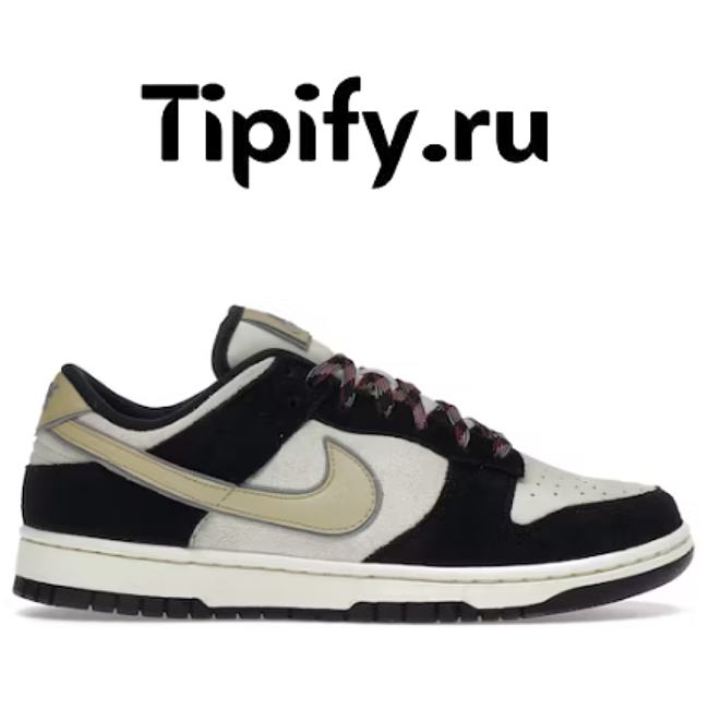 Nike Dunk Low LX Black Suede Team Gold (Women's)  DV3054-001 - 1