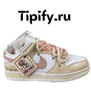 Nike Dunk Low White Pink (GS) CUSTOM