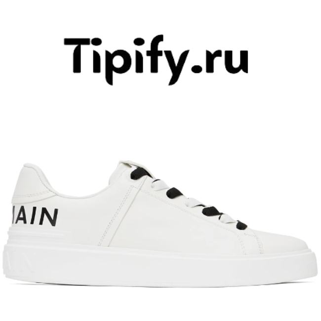 BALMAIN White B-Court Sneakers 231251M237060 - 1