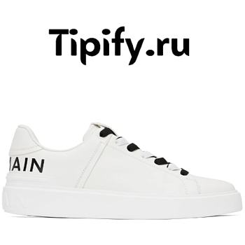 BALMAIN White B-Court Sneakers 231251M237060