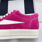 Rick Owens EDFU Vintage Sneaks Velour Suede Hot Pink Milk White (Women's)  RP01C5888_LVSLPO_1311 - 3