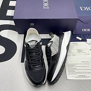 Dior B25 Runner Black Grey Oblique Leather  3SN259ZJF_H968 - 3