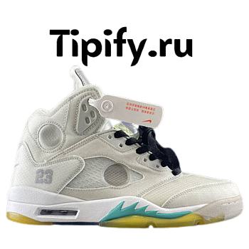 Air Jordan 5 x ​Off White Green Purple 