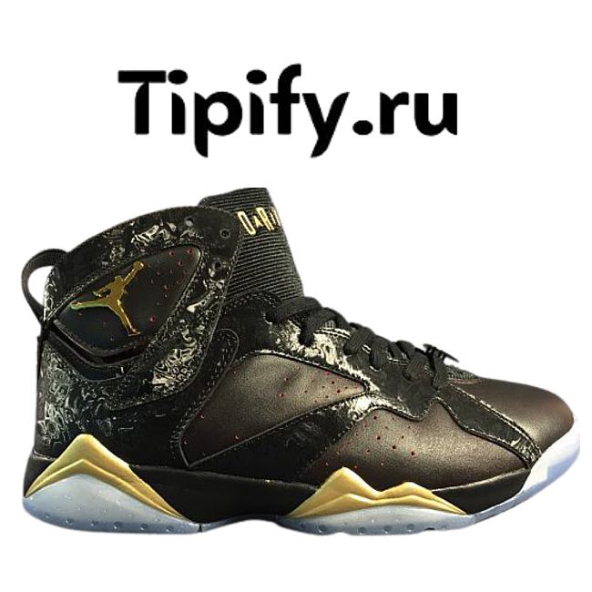 Air Jordan7 Black Gold Custom - 1