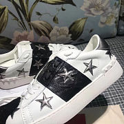 VALENTINO GARAVANI Leather Star Trainers In Multi  - 5