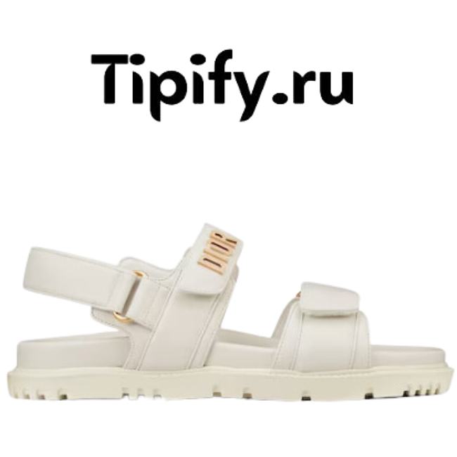 DIORACT SANDAL White Lambskin  KCQ547LAB_S03W - 1