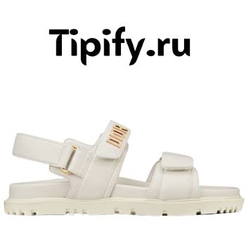 DIORACT SANDAL White Lambskin  KCQ547LAB_S03W