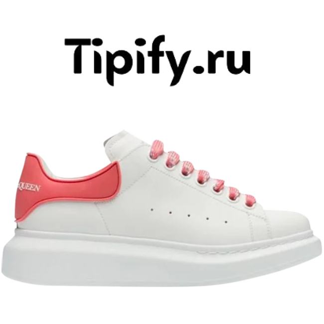 Alexander McQueen Wmns Oversized Sneaker 'White Coral' 621056 WHXMT 9097 - 1