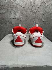 LANVIN LEATHER CURB SNEAKERS WHITE/RED FM-SKRK11-DRAP-P23003039 - 3