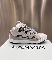 LANVIN LEATHER CURB SNEAKERS GREY FM-SKRK11-DRAG-A231340 - 3