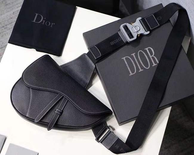 Dior Saddle Bag Black  7.8H 11W 2D - 1