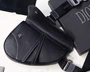 Dior Saddle Bag Black  7.8H 11W 2D - 5