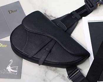 Dior Mini Saddle Bag Black  3H 8.3W 1.2D