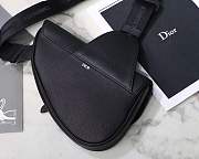 Dior Mini Saddle Bag Black  3H 8.3W 1.2D - 4