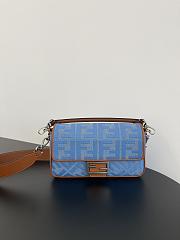 Fendi Baguette Light blue denim bag with FF embroidery 8BR600AP4NF1LN5 - 1