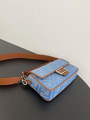 Fendi Baguette Light blue denim bag with FF embroidery 8BR600AP4NF1LN5 - 3