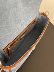 Fendi Baguette Light blue denim bag with FF embroidery 8BR600AP4NF1LN5 - 4