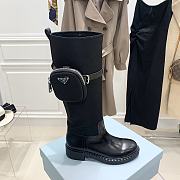 PRADA Leather And Re-nylon Boots In Black  - 4