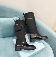 PRADA Leather And Re-nylon Boots In Black  - 2