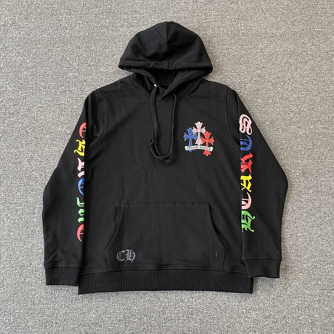 Chrome Hearts Cross Hoodie 'Black/Multicolor' 1383 100000106CH BKMC - 1