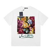 Louis Vuitton LV Flower Tapestry Print T-shirt Milky White  - 1