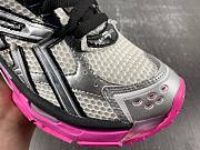 Balenciaga Runner Sneaker in silver, black and neon pink mesh and nylon 677402W3RBW9155 - 2