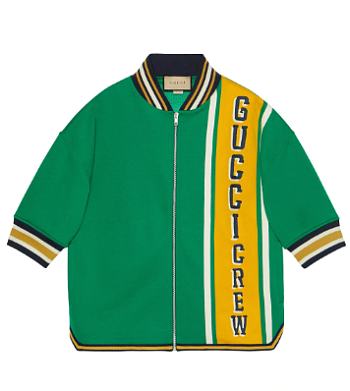 Gucci Crew logo print bomber jacket 733519XJFAG