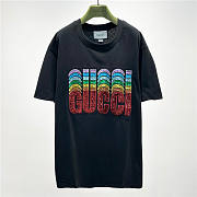  GUCCI COTTON T-SHIRT WITH GUCCI EMBROIDERY 717684XJEVP - 1