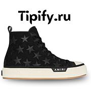 Amiri STARS COURT HI BLACK CANVAS / NAPPA LEATHER 191846351842 - 1