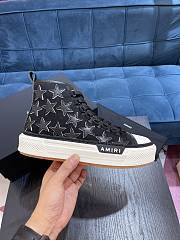 Amiri STARS COURT HI BLACK CANVAS / NAPPA LEATHER 191846351842 - 3