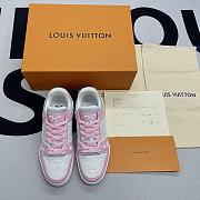 Louis Vuitton Trainer White Pink  1AA6VX - 5